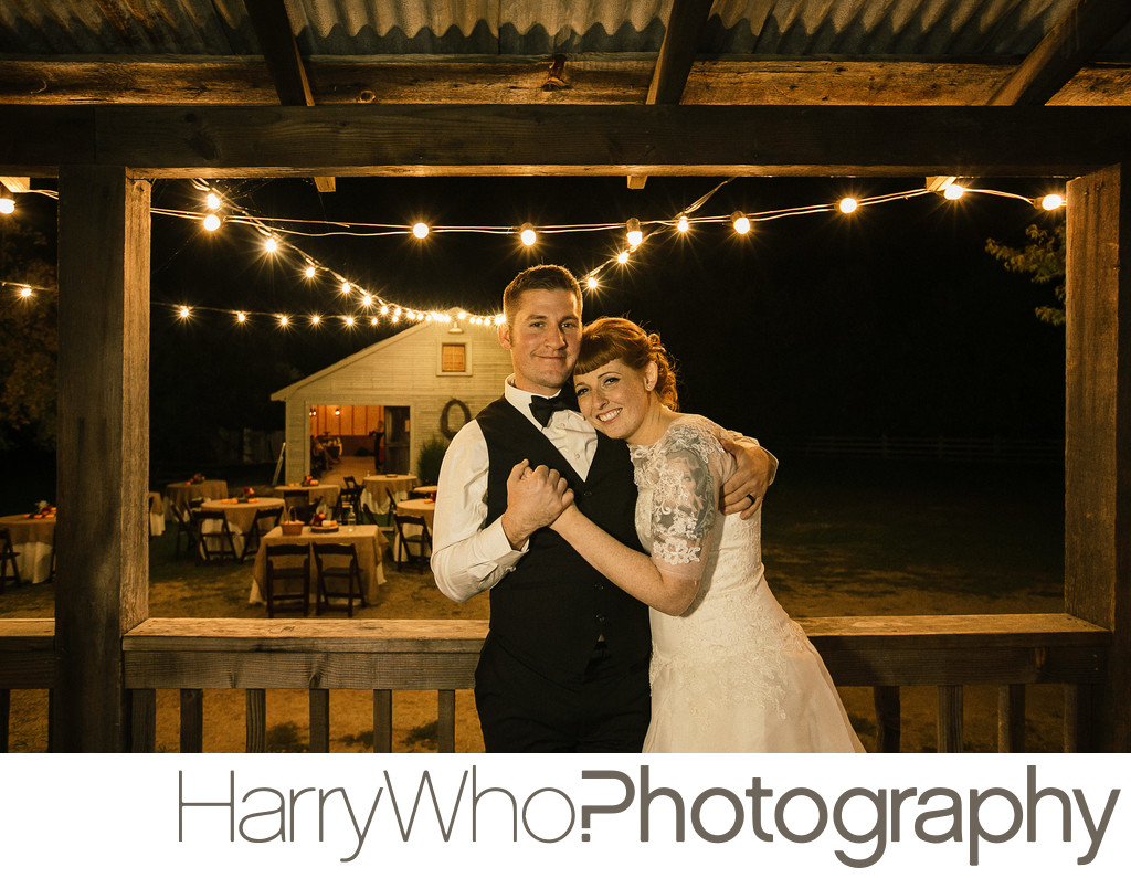 Great nighttime Wedding Photo taken at a Radonich Ranch Wedding