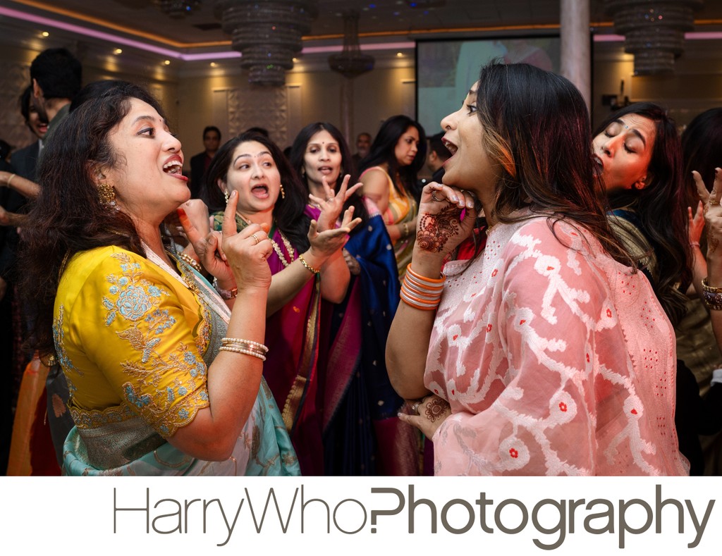 Indian Ladies having fun while dancing