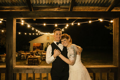 Great nighttime Wedding Photo taken at a Radonich Ranch Wedding