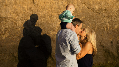 Loving Family Image on Santa Cruz Beach