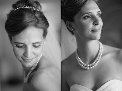 Beautiful Black and White close up images of a bride on her Wedding Day in Santa Cruz