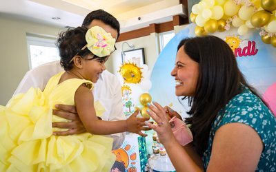 Greeting the Birthday Girl 