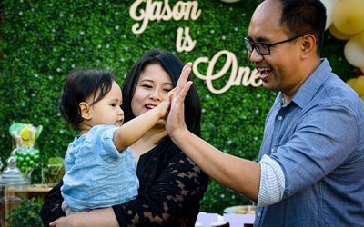 High Fiving a Birthday Boy