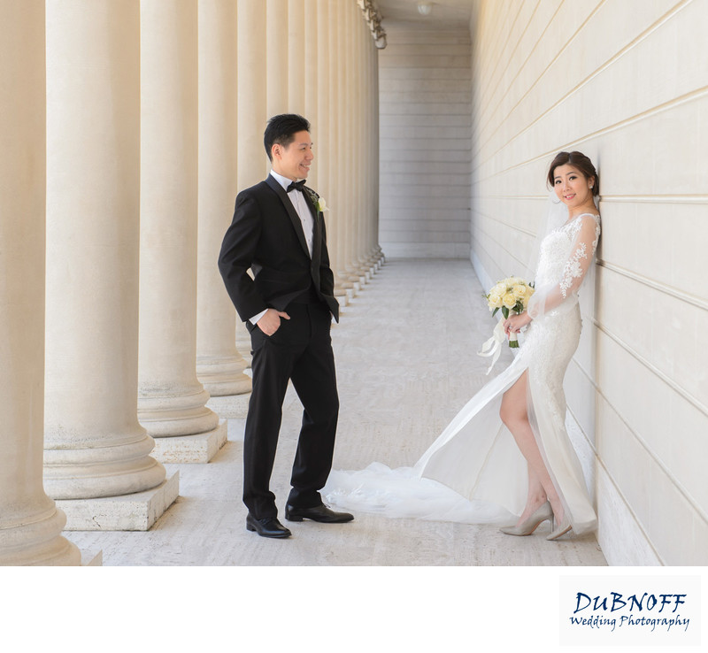 legion of honor columns - San Francisco city hall wedding