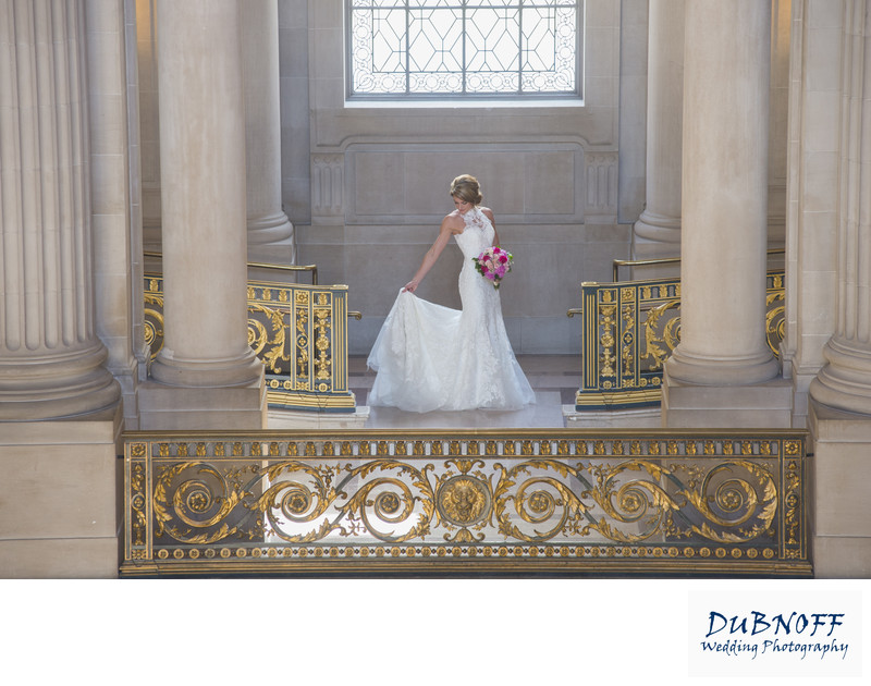 San Francisco City Hall Wedding Photographers Bride S Dress