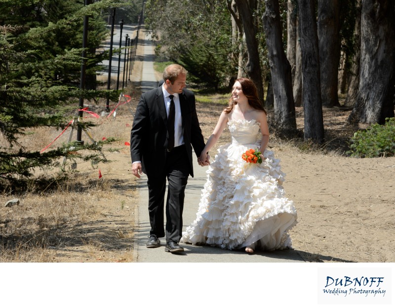 Walking at Lovers Lane at Woodline in San Francisco