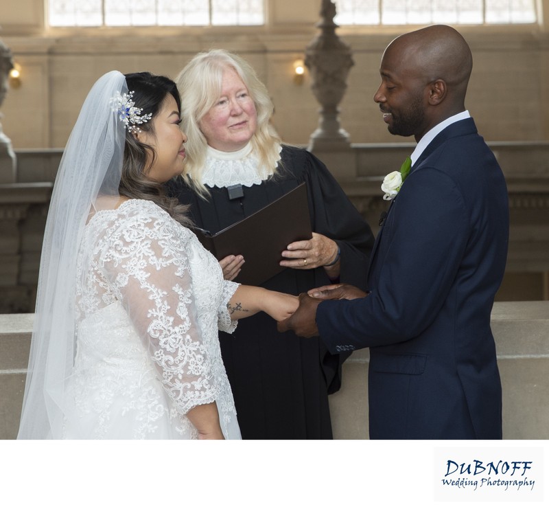 Reserved ceremony on the 4th floor North Gallery with officiant