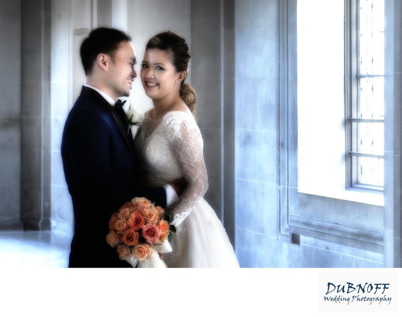 Soft focus wedding photography special effect