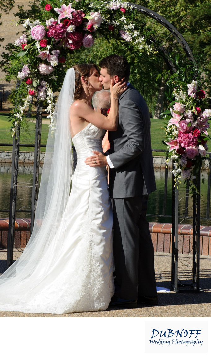 Blackhawk Country Club Kiss At The End Of The Wedding Ceremony