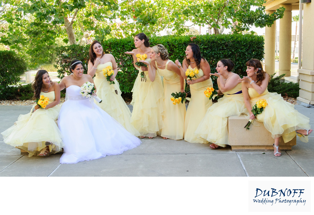 Brides Attendants Laughing at this Bay Area Wedding