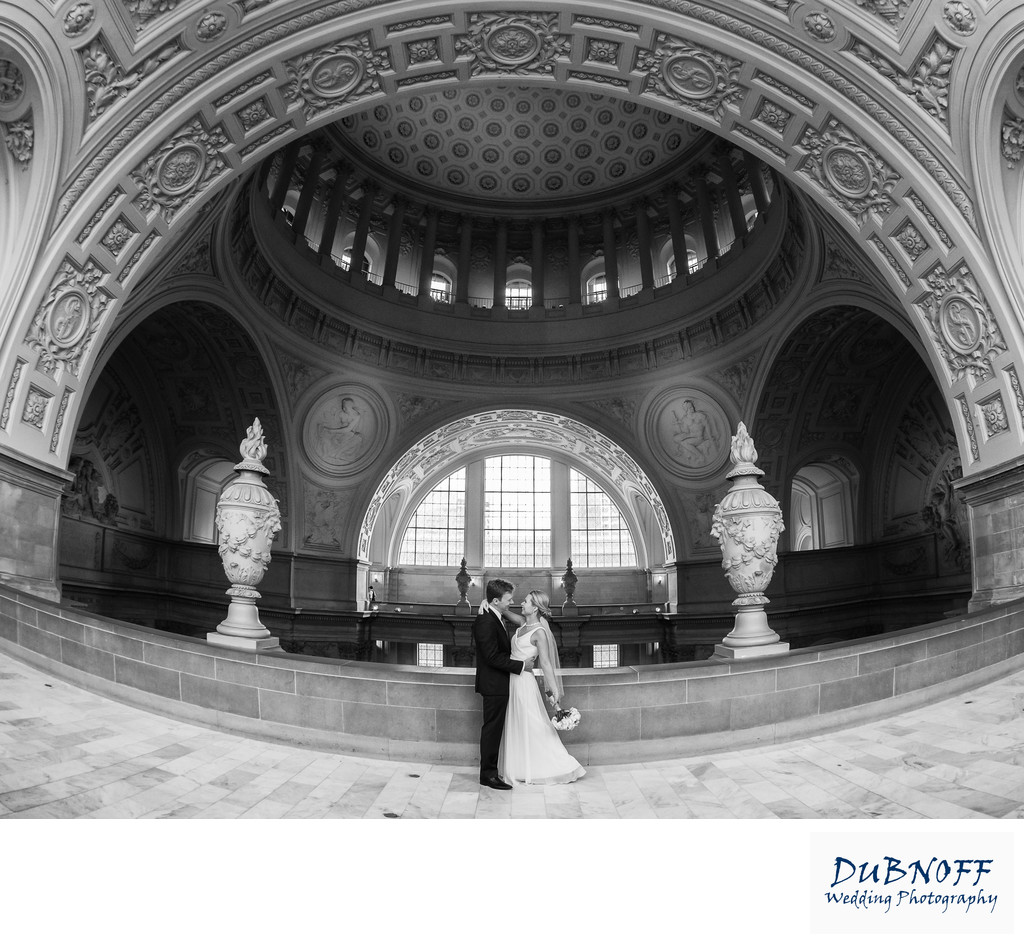 San Francisco City Hall Wedding Photographer - Wide Angle Image
