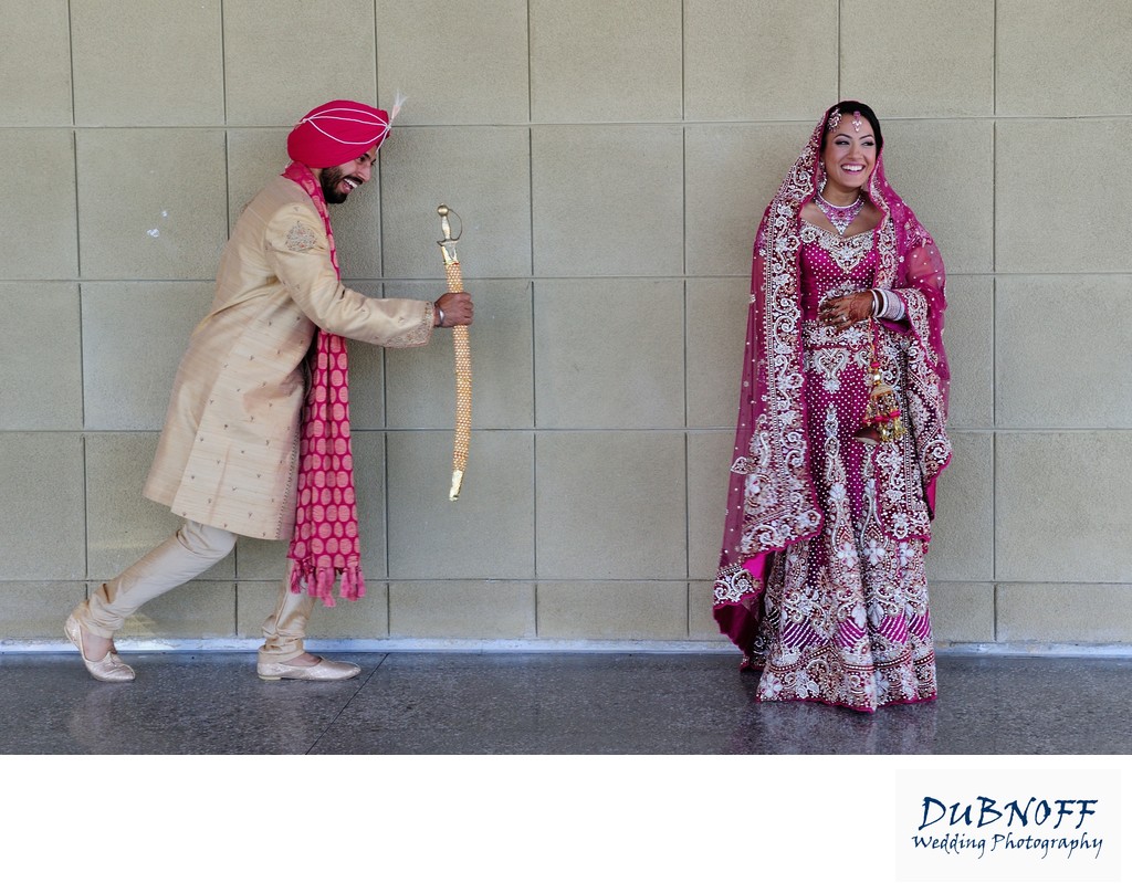 Funny Sikh Wedding Photography Image in San Francisco