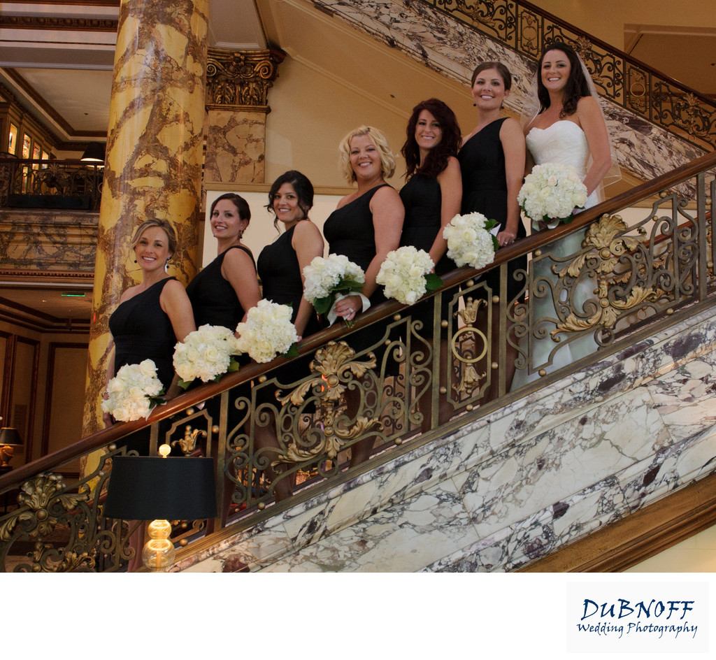 Wedding girls at the fairmont hotel in San Francisco
