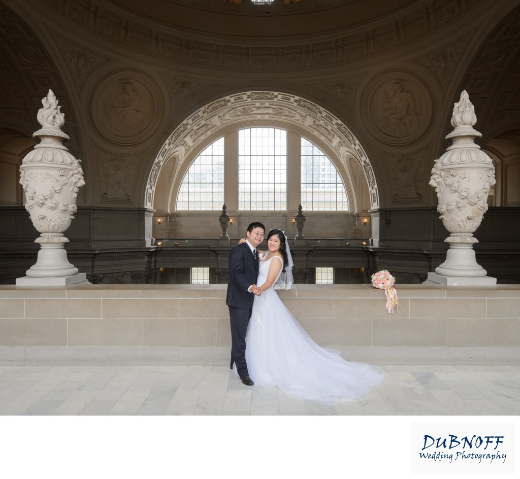 Architecture Photography in San Francisco with Newlywed Couple