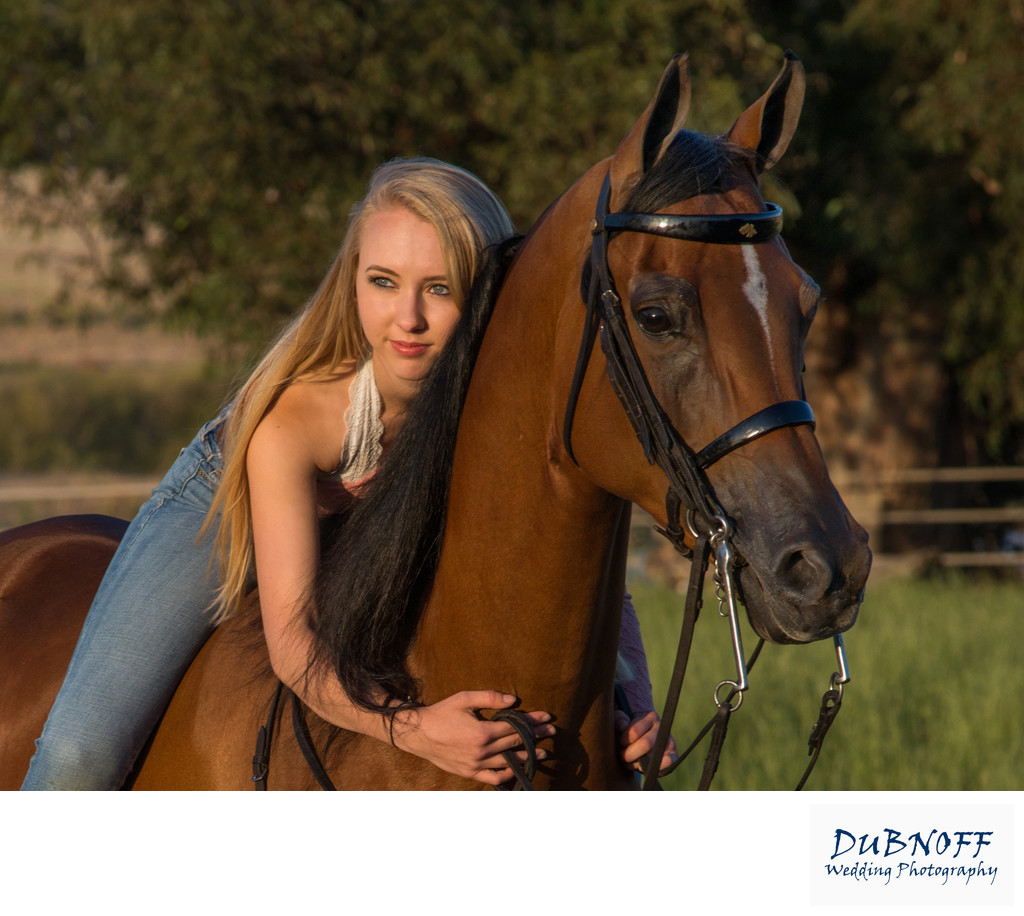 Dreamy  Horse with Owner Portrait Photography