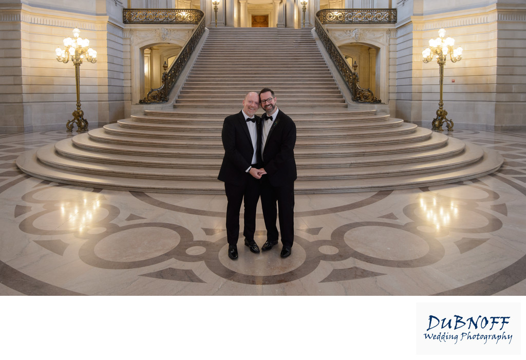 Gay San Francisco City Hall Wedding Photography - LGBTQ Marriage