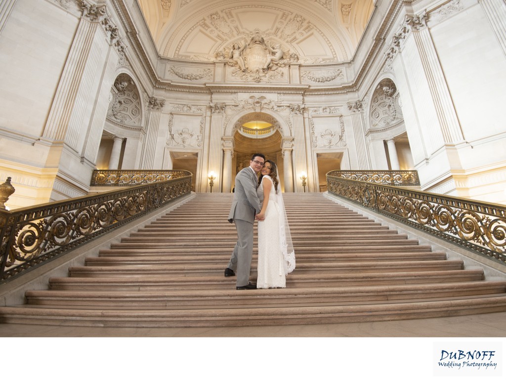 Grand Staircase Image SF City Hall - Wedding Photography