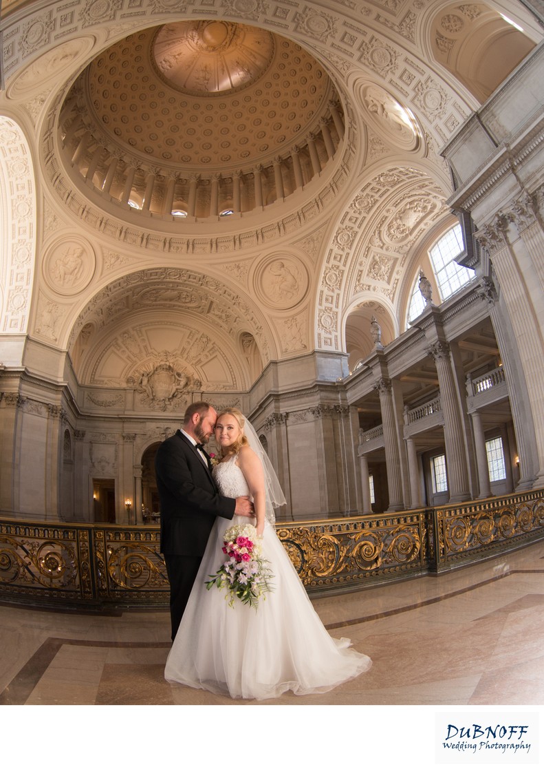 The Mayors Balcony wedding photography at SF City Hall