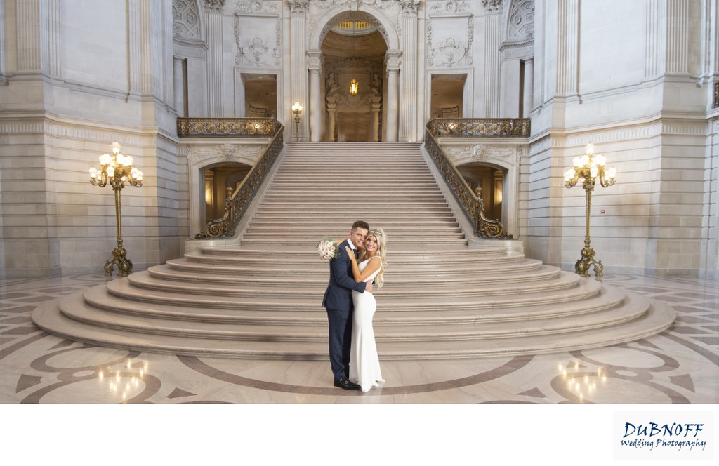 Grand Staircase wedding at SF City Hall
