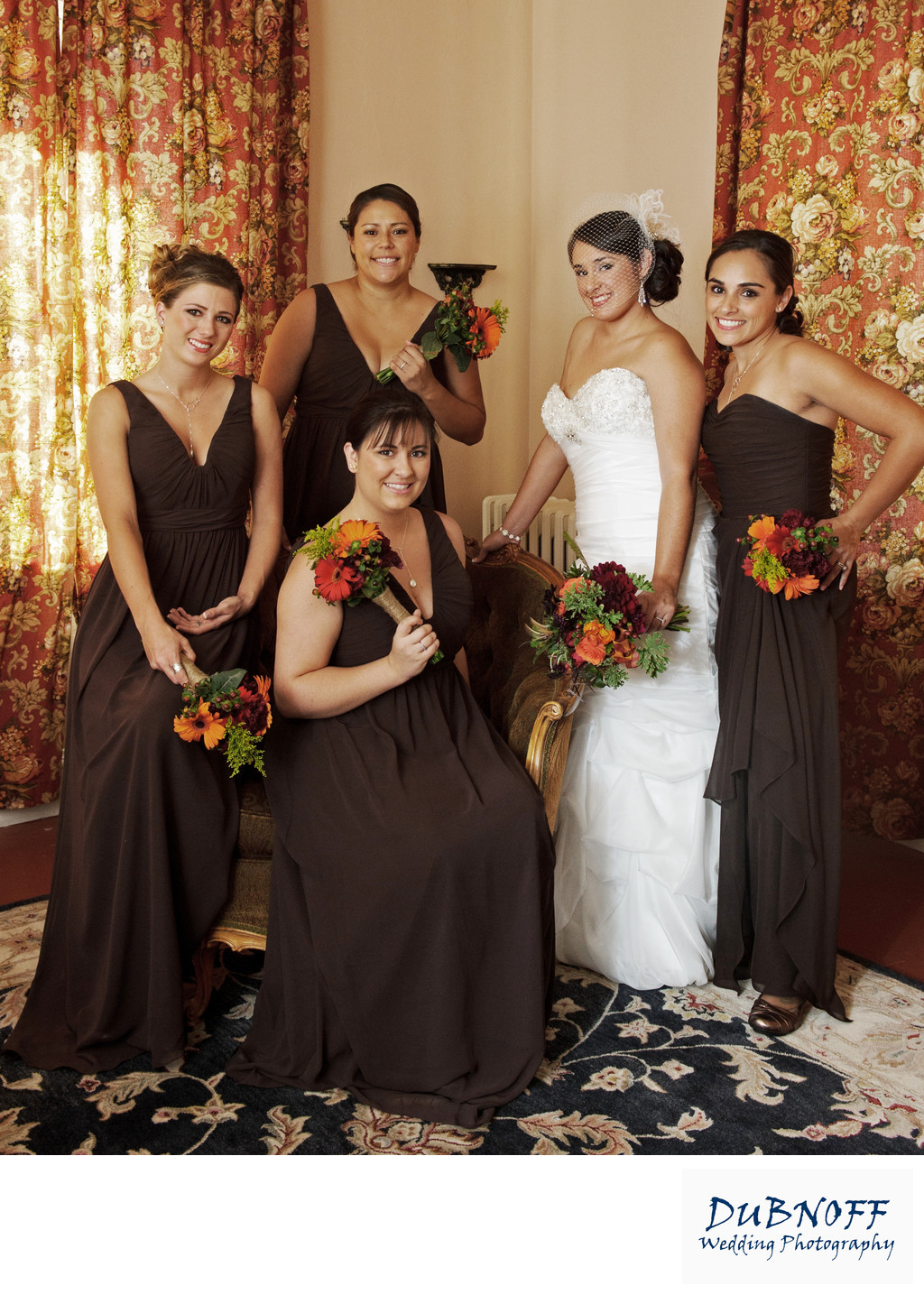 Attendants cute pose with the Bride at the Berkeley City Club