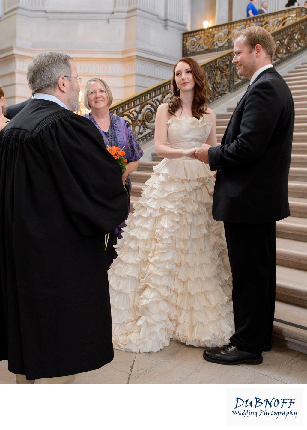 Civil Ceremony on Grand Staircase at San Francisco City Hall