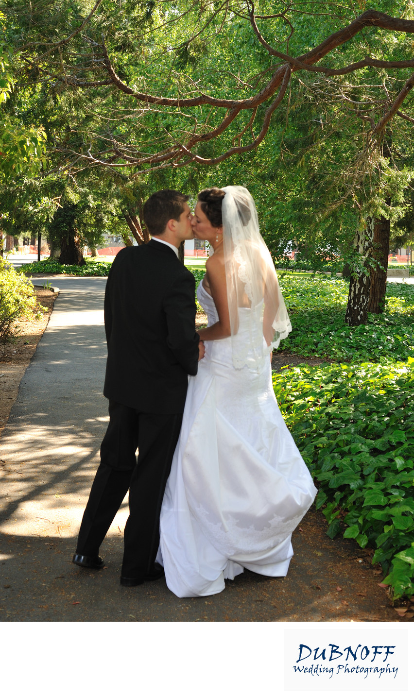 San Francisco Area Wedding Photographer - Kissing Under a Tree