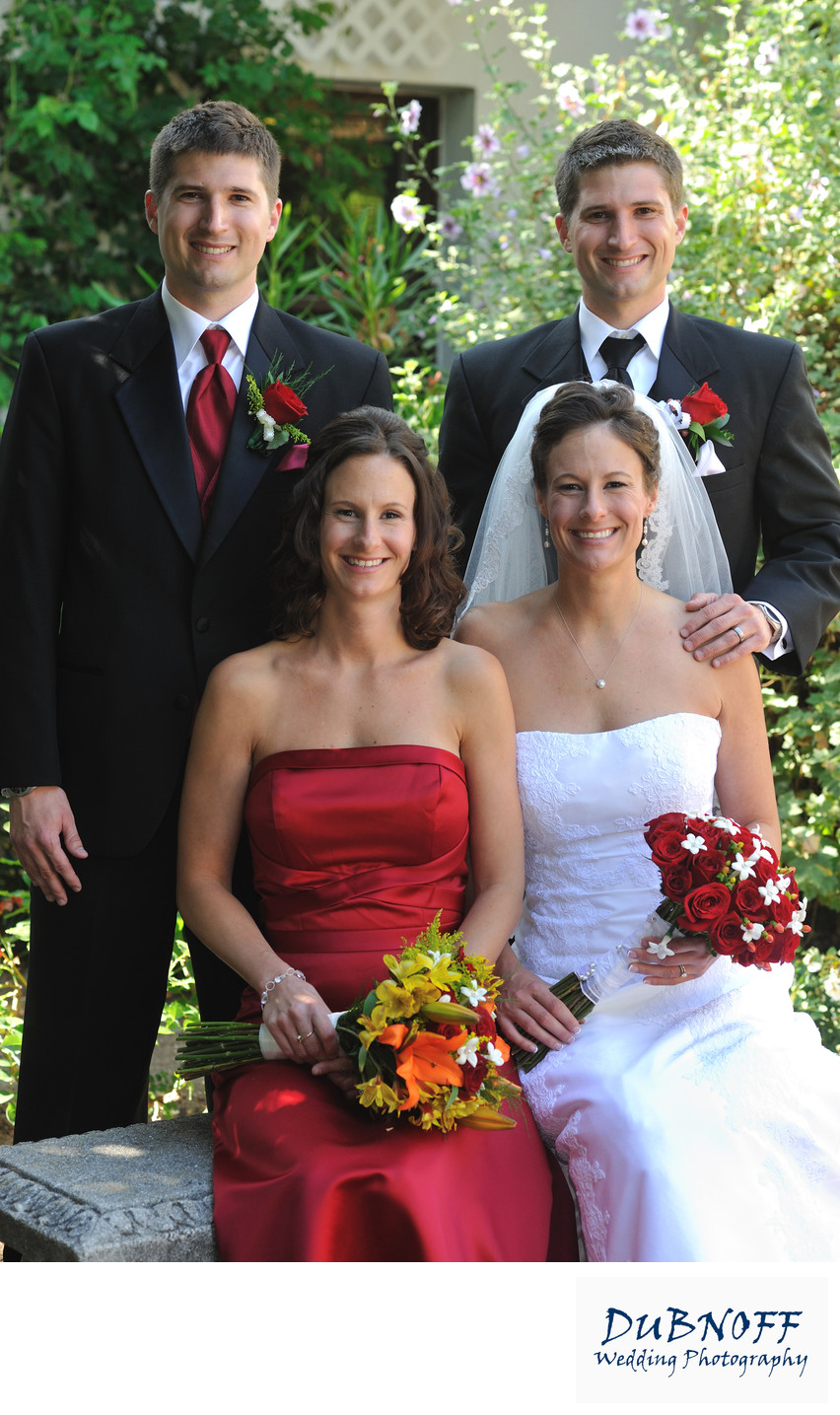 Unique Wedding with a Pair of Twin Brides and Grooms