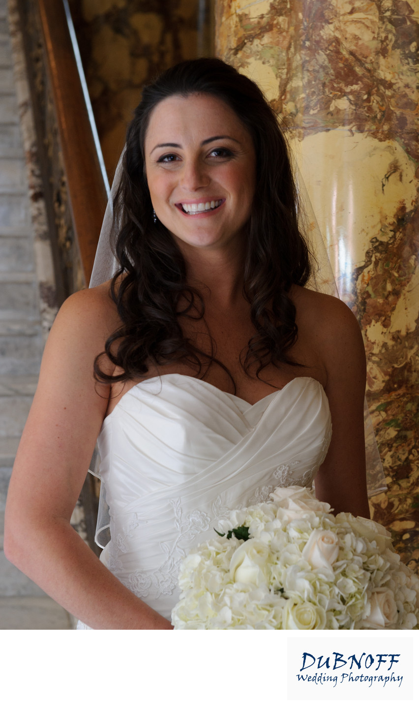 A Happy Bride at the Fairmont Hotel in San Francisco