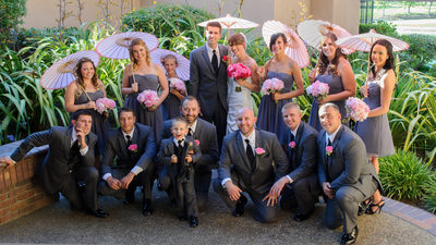 fun bridal Wedding party in Danville, California
