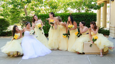 Brides Attendants Laughing at this Bay Area Wedding
