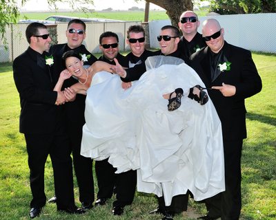 bride and the groomsmen