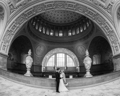 San Francisco City Hall Wedding Photographer - Wide Angle Image