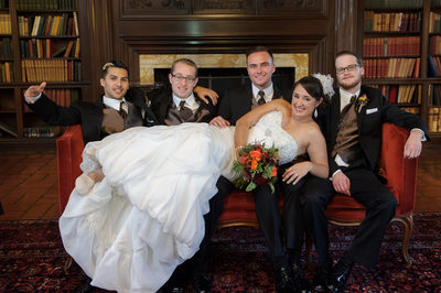 Bride with Guys at this San Francisco Bay Area Wedding