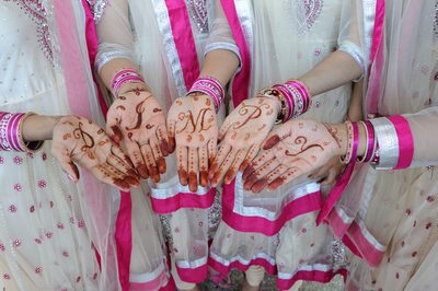 Image of  henna hands before the San Francisco Indian Wedding