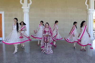 indian attendants twirling