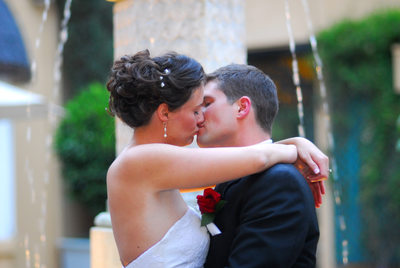 San Francisco Bay Area Wedding Photographer - Fountain Wedding Portrait 