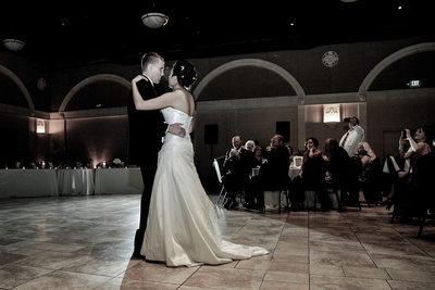 Dramatic Wedding  Lighting during the First Dance