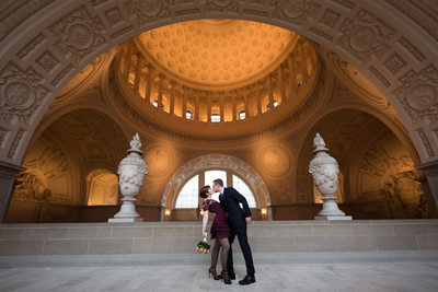 Wedding Photographer City Hall - Wide Angle Image