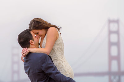 San Francisco City Hall Wedding Photographers - Golden Gate Fog