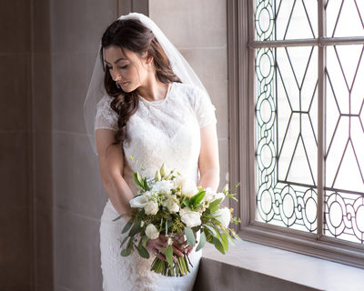 San Francisco City Hall Wedding Photographer - Window Bride