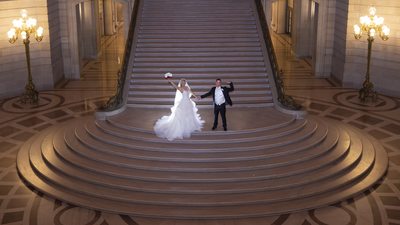 San Francisco City Hall Wedding Photographer - Early Evening