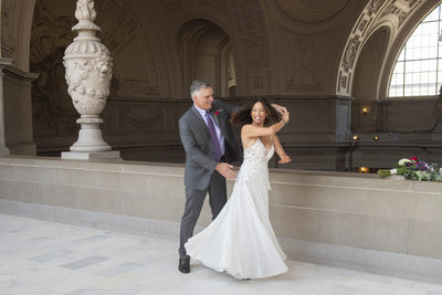 San Francisco City Hall Wedding Photographer - Bridal Spin