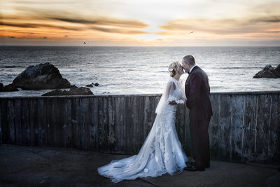 San Francisco Sunset at a Cliff House Wedding by the Ocean