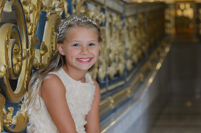 Wedding Portrait Photography of Flower Girl at City Hall