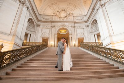 Grand Staircase Image SF City Hall - Wedding Photography