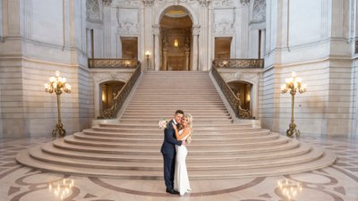 Grand Staircase wedding at SF City Hall