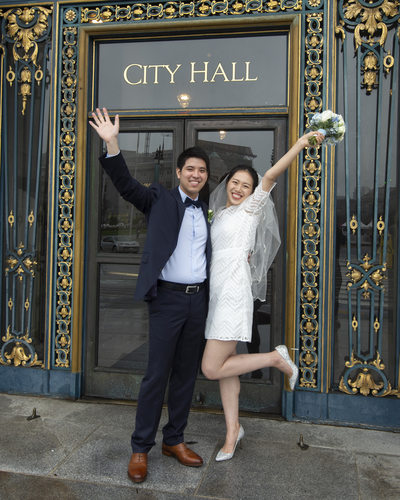 Fun Asian Couple Celebrate their SF City Hall Nuptials 