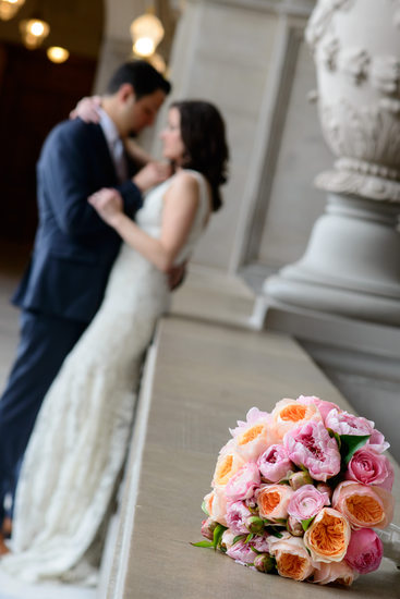 San Francisco City Hall Wedding Photographer - Bouquet Focus