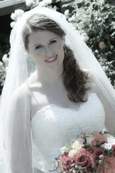 Lovely Bride with Flowers in the San Francisco Bay Area
