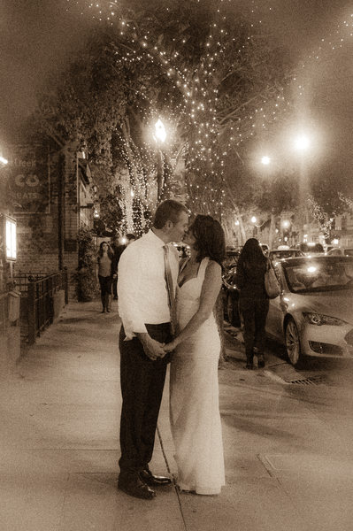 Downtown Wedding in Walnut Creek, CA in the Evening